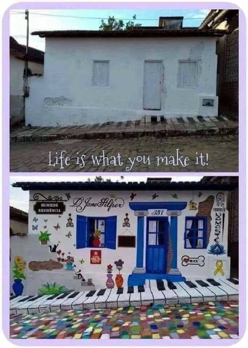 MAKEOVER: The same basic house in a South African town. Before and after.