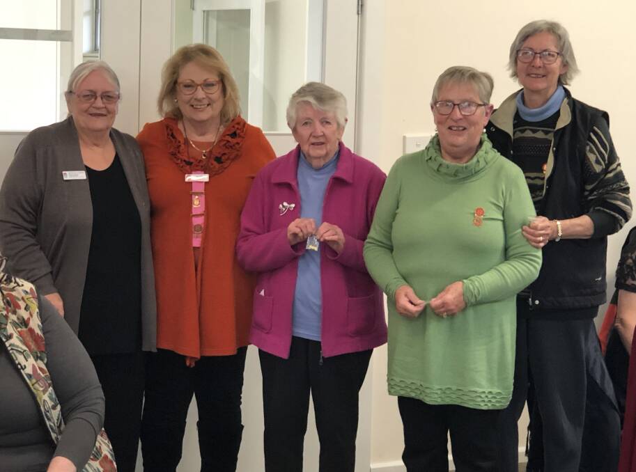 AWARDS: Susann Johnson, Tracy Wilkinson, June Evans OAM, Ros Brown and Susan Lougher at the Oberon Hospital Auxiliary's 75th anniversary celebration earlier this month.