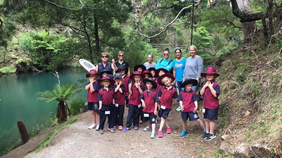 GREAT OUTDOORS: St Joseph’s School kindergarten students recently explored the world famous Jenolan Caves.