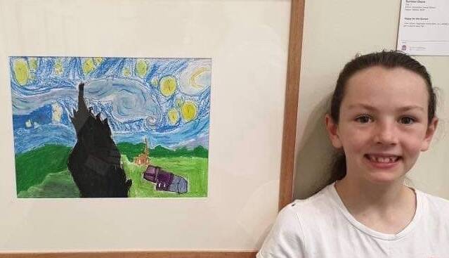 BRIGHT: Claire McKinnon had her artwork chosen to appear at a gallery in Sydney. And her fellow student Madeline Hunter did even better.