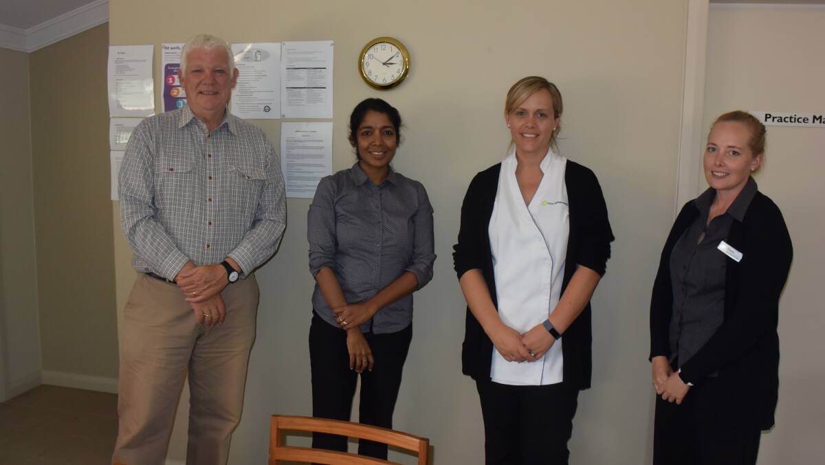 PLANNING: Deputy mayor Mark Kellam, Dr Sivakamy, Jennifer Stoneman and Essie Fitzpatrick during recent talks about coronavirus in Oberon.