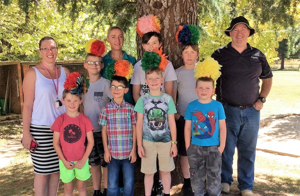 USING THEIR HEADS: Students at Black Springs Public School enjoyed an Easter Fun Day recently. The day featured an Easter hat parade.