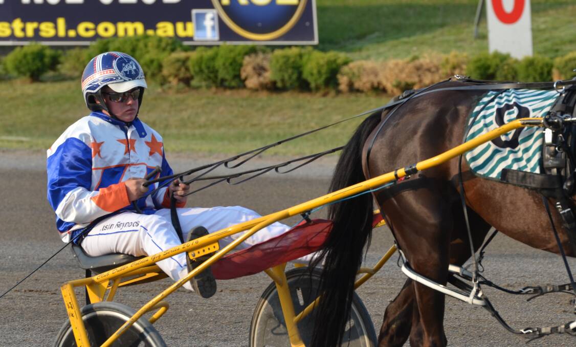 TAKE TWO: Oberon's Justin Reynolds drove a winning double at Bathurst Paceway on Monday for his father-trainer David.