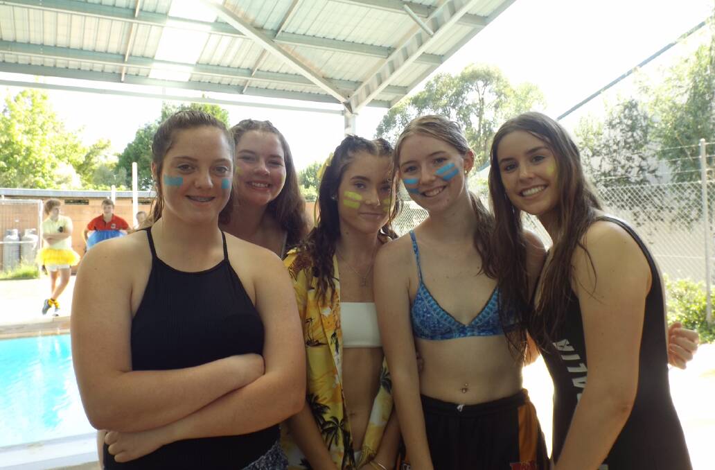 FOR THE HOUSE: There was good house spirit at the Oberon High swimming carnival.