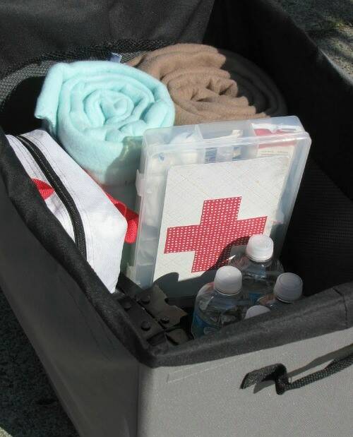 JUST LIKE A SCOUT: As a parent, it is always good to be prepared, especially on those long car trips with a good supply of wet wipes, sick bags, hand sanitiser and spare clothes.