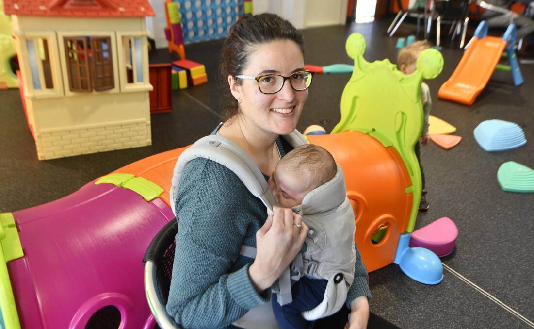 Nadia Silvestro with her sleeping son Zaccaria Silvestro at an Australian Breast Feeding Association Orange branch morning tea. Picture by Carla Freedman Nadia Silvestro with her sleeping son Zaccaria Silvestro at an Australian Breast Feeding Association Orange branch morning tea. Picture by Carla Freedman