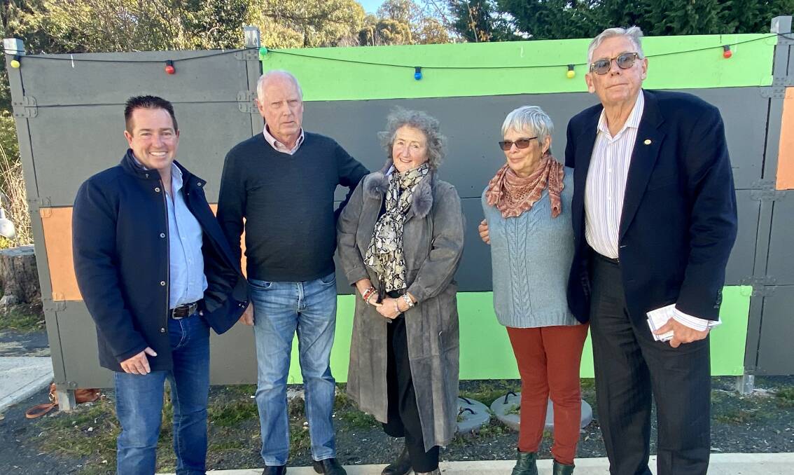 VILLAGE GREEN: Bathurst MP Paul Toole with Tarana Valley Community Group representatives Greg Dargan, Annie Cook, Jenny Dargan and James Cook. Photo: SUPPLIED