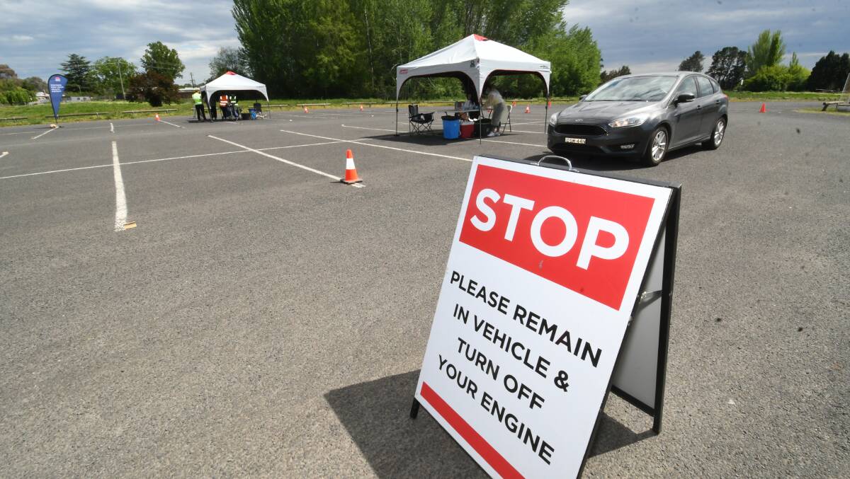 A free drive-through testing clinic will be open again today in the Cooke Hockey Complex car park. Photo: CHRIS SEABROOK