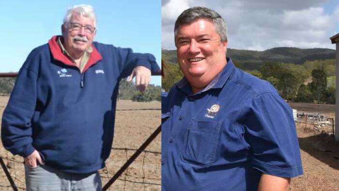 (left) Aussie Helpers, Brian Egan and (right) Rural Aid's Charles Alder. 