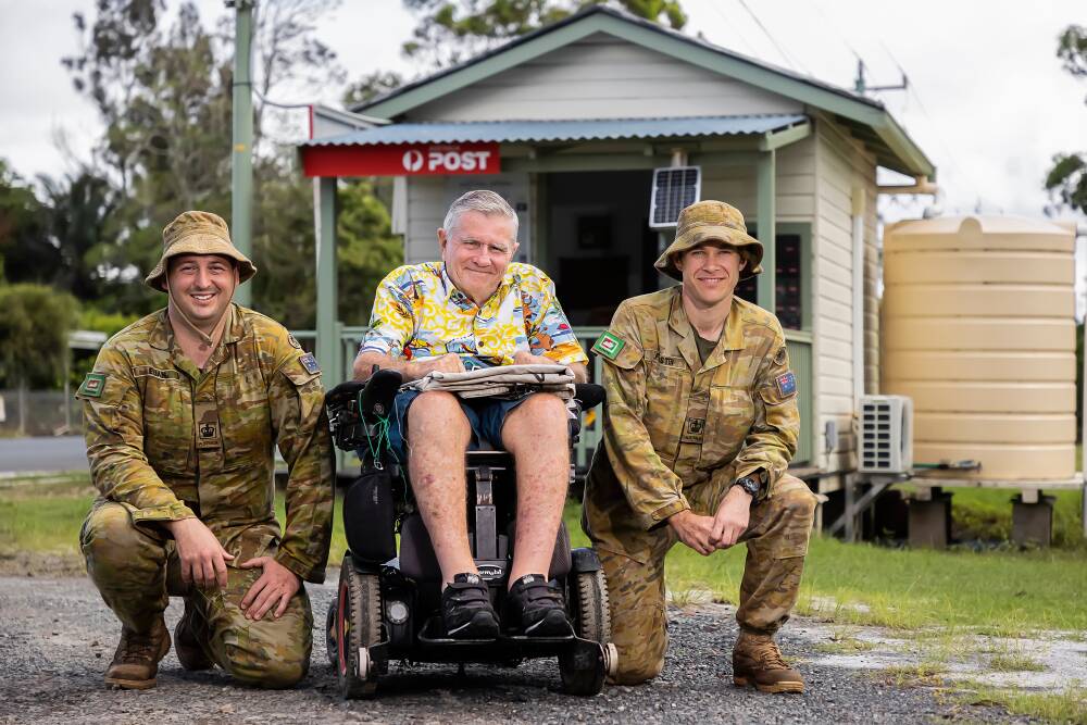 Soldiers, soggy mail and flood clean-up at Australia's smallest post office