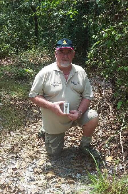 EMOTIONAL: Oberon's Bill Wilcox at the exact spot in the Vietnamese jungle where he was caught up in a life and death situation on the day of the moon landing. 