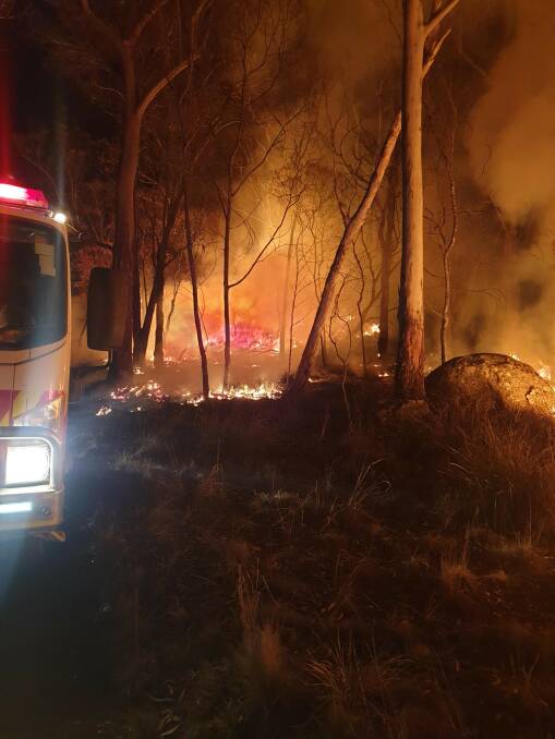 RED HOT: Rob Thomas captures what his crew are up against at the Kangawalla and Liberation Trail Fires near Glenreagh.