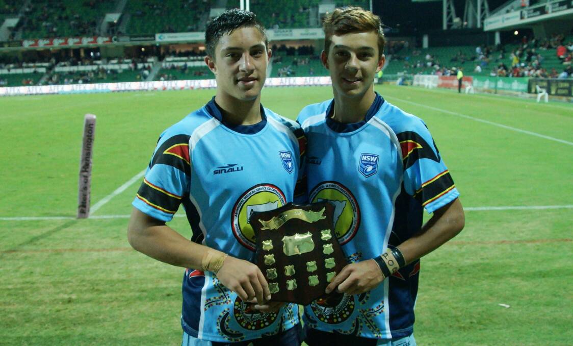 Kotoni Staggs and Will Lousick together during their junior days. Picture supplied