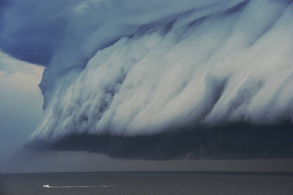 A shelf cloud off Sydney in 2015. Picture: Nick Moir