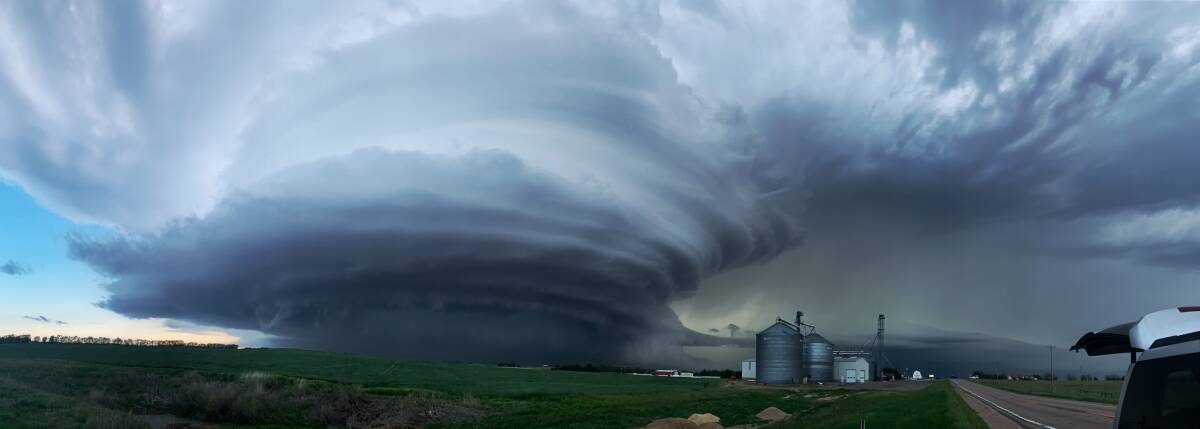 A tornado they are calling the Imperial Mothership in Imperial, Nebraska. Picture: Nick Moir