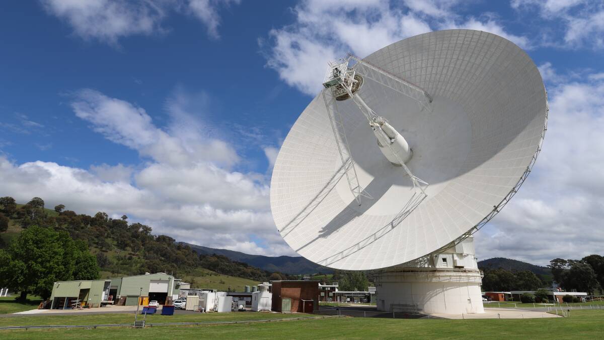 A new deep-space antenna, slightly smaller than this one already in place at Tidbinbilla will be built in 2026 at the Canberra Deep Space Communication Centre. Picture: Supplied