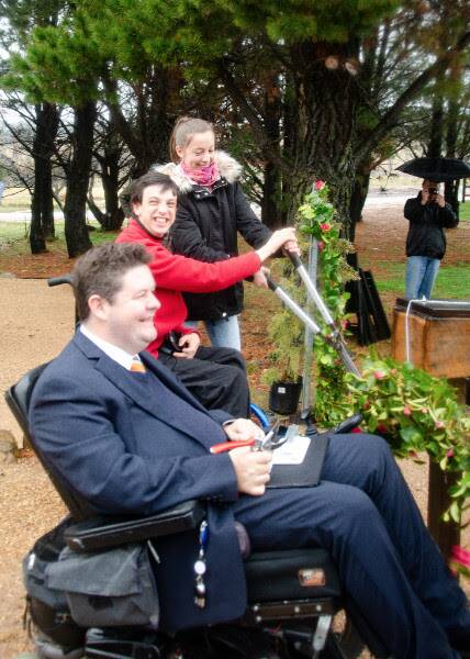 SPECIAL OCCASION: Mayfield Garden invited people with disabilities to test out its new Camellia Walkway as it opened last week. Photo: DOMINO HOULBROOK-COVE