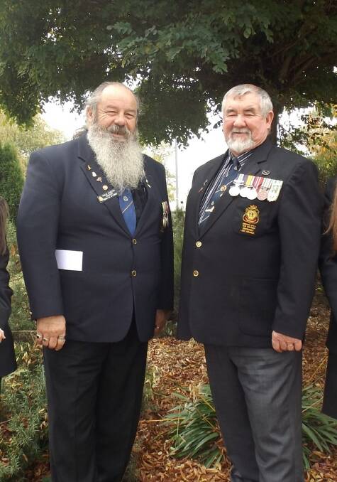 RESPECT: Oberon RSL Sub Branch secretary Neville Stapleton and president Bill Wilcox encourage the community to remember on Anzac Day.