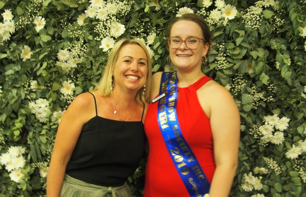 PROUD: Oberon Showgirl co-ordinator Kate Bird with Oberon Showgirl Bronte Gavey at the zone finals at Mudgee.
