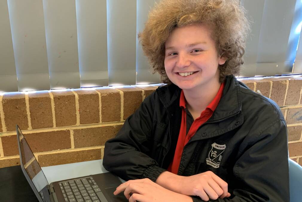 HAPPY: Oberon High School students Bede Ryan-White is one of the smiling students who return to school this week.