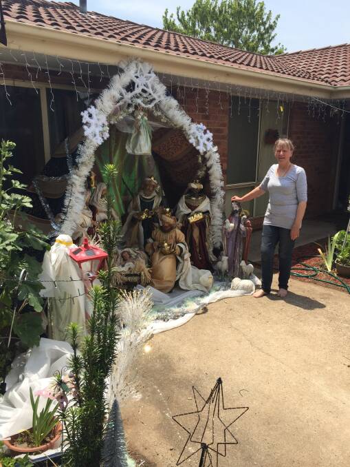 IMPRESSIVE: Karol and Kevin Hogan, on the corner of Oberon Street and Strathroy Avenue, have been adding to their nativity scene for many years.