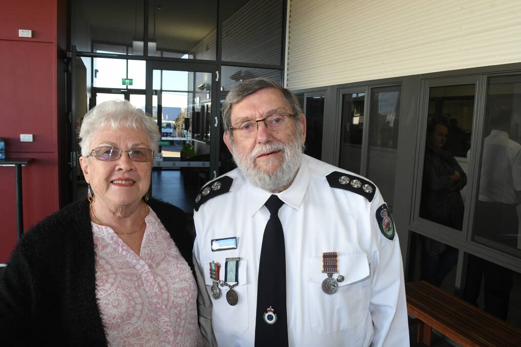 DESERVED: Robyn Richard with her husband, Jenolan Caves Chifley Zone group captain Barry Richard, who was recognised for 54 years' service.