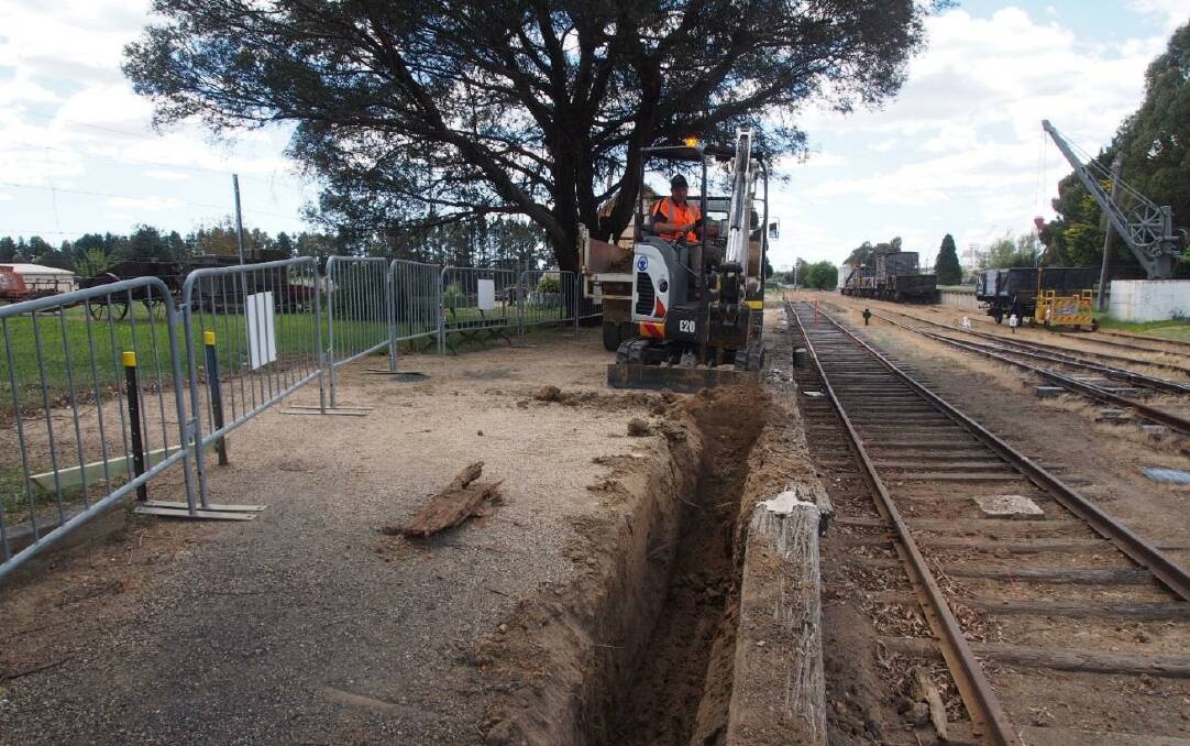 STARTED: Platform restoration work has commenced at the Oberon Tarana Heritage Railway precinct.
