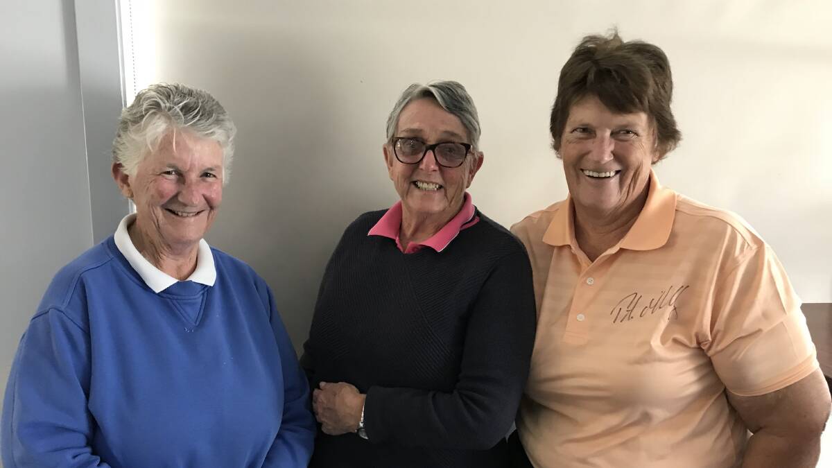 SMILES: Club Championships winners Yvonne Collins (Division 3); Joan Sullivan (Division 2) and Robyn Slattery (Division 1).