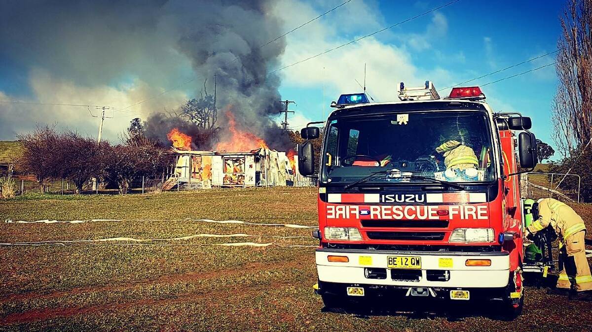 GONE: Oberon Fire and Rescue responded to a house fire at Edith but the dwelling could not be saved. Photo: OBERON FIRE AND RESCUE