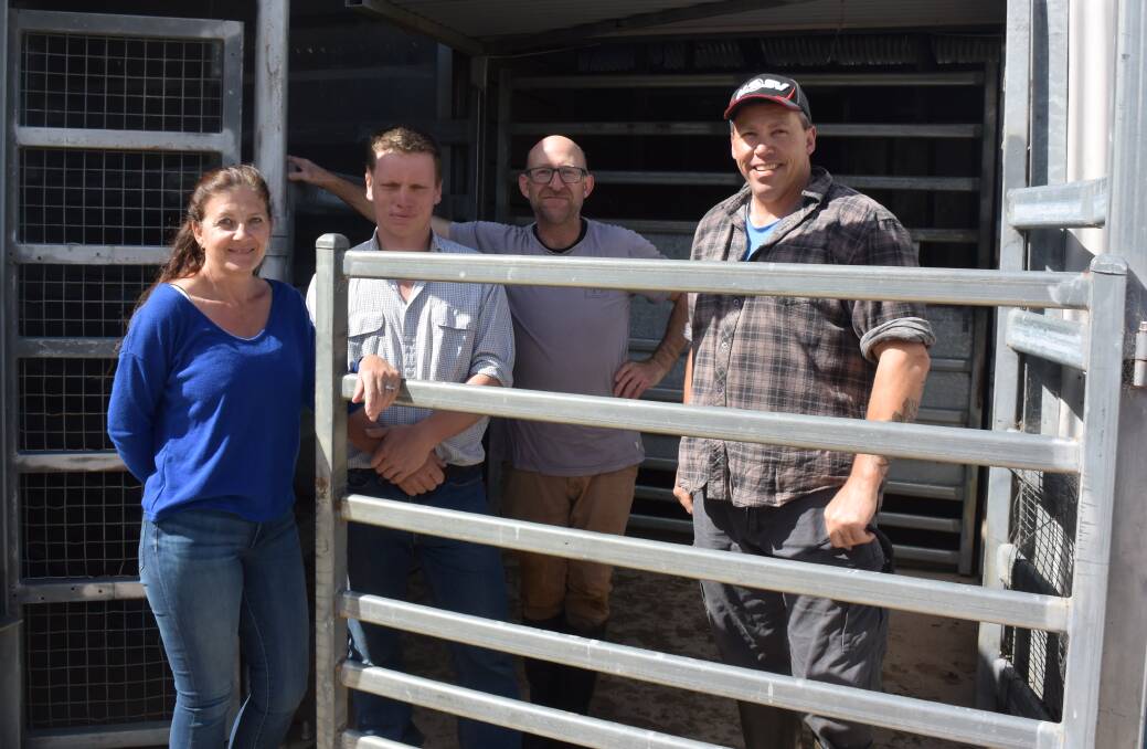 ALL NEW: Oberon Meat Processors staff member Donna Harris, general manager Tim Salmon, Chris Jezovsek and production manager Noel Harris.