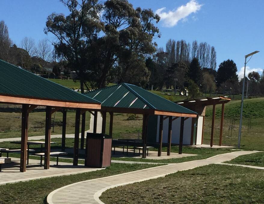 COMING SOON: Additions are on the way for the shelter structure adjacent to the accessible toilet at the Skate Park at the Oberon Common.