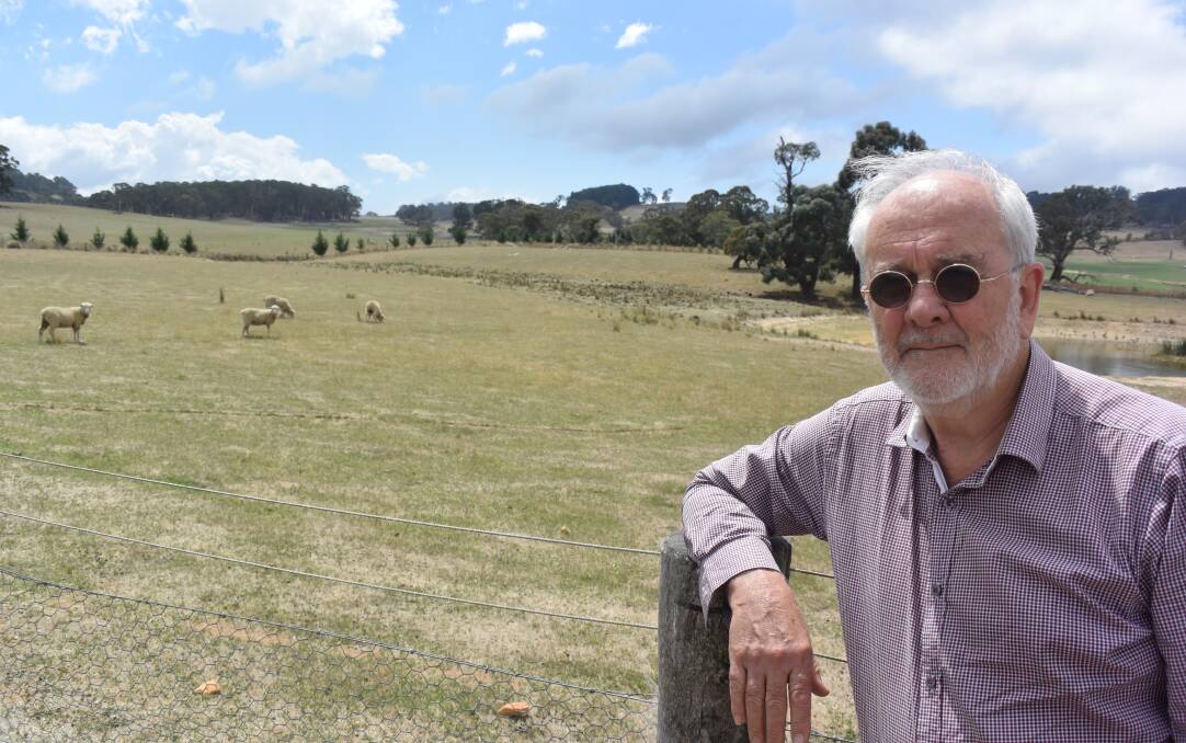 UNHAPPY: Andrew Beattie, pictured on his property, Bloomfield, on Titania Road, opposes a neighbouring subdivision.