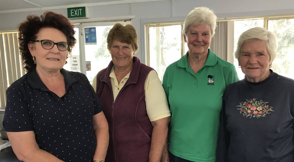 SUCCESS: Club Championship winners in Division 1 and 2, Robyn Slattery and Lyn Prowse, and the nett winners, Stella McGrath and Flo Spence.