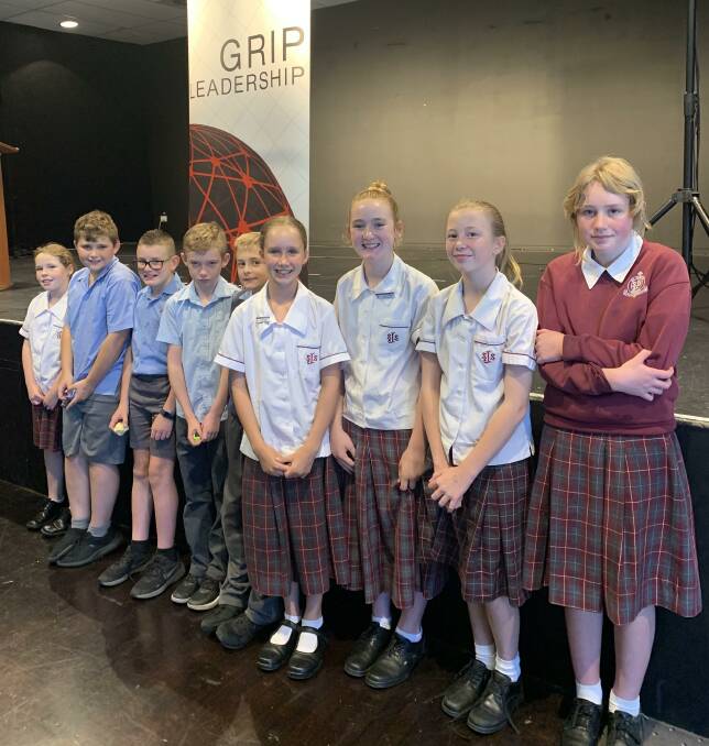 ROAD TRIP: St Joseph's year six students Makayla Foley, Riley Murphy, Archie Karadimas, Connor Newland, Jake Curry, Sienna Mangan, Grace O'Neill, Isabella Lewis and Holly Perrry.