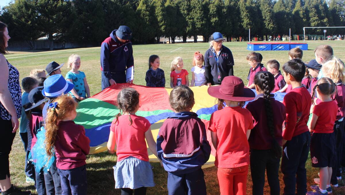 FUN: St Joseph's School students' annual athletics carnival was held in perfect autumn conditions.