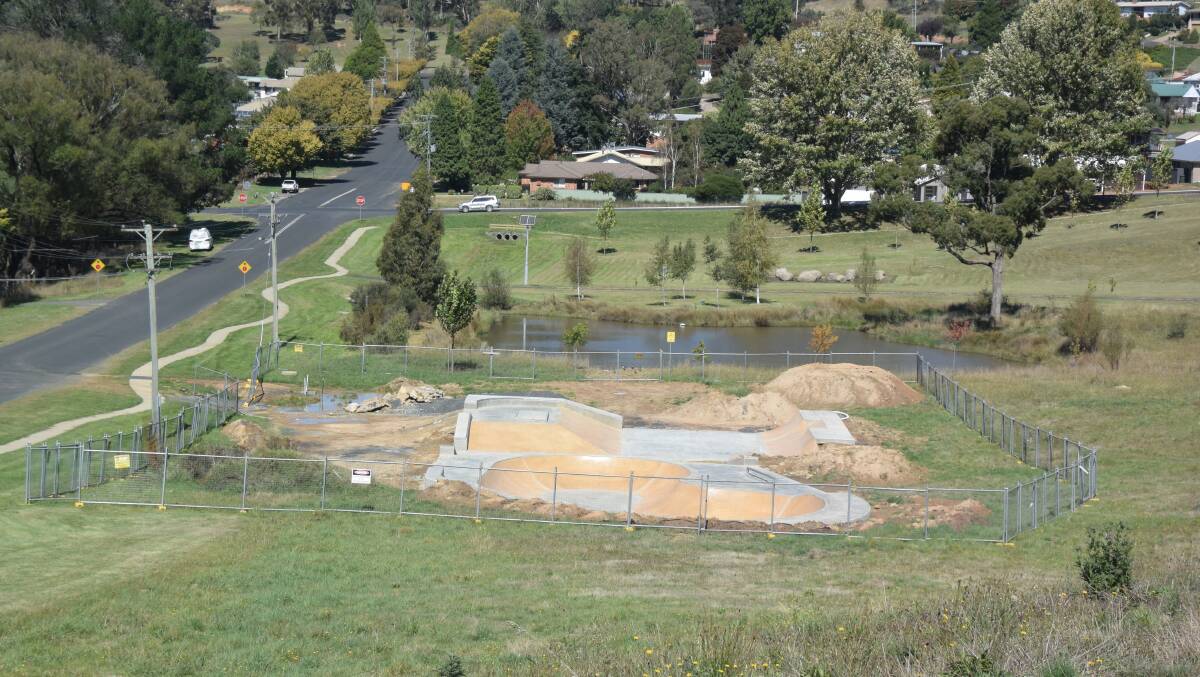 READY: The skate park at the Oberon Common will be officially open soon after some earthworks and landscaping.