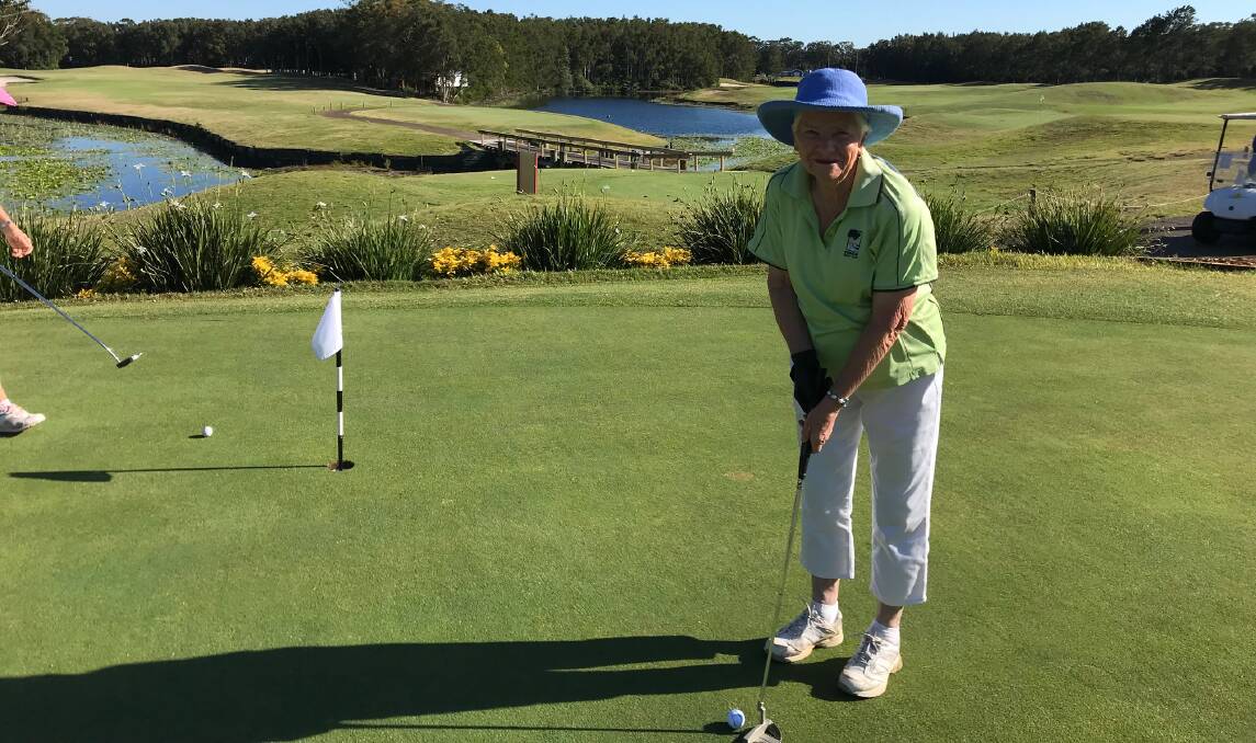 SUCCESS: Flo Spence recently competed in the NSW final of the 2017 Golf NSW Women's Medal Competition, representing the Blue Mountains region in Division 3.