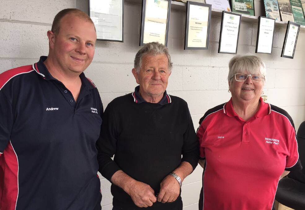 FAMILY: Andrew, Bruce and Irene Howard, who have been serving the Oberon community for 33 years, understand the importance of supporting local businesses.