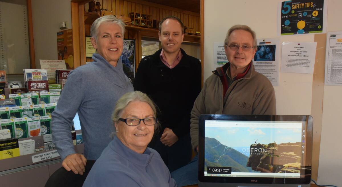 EXCITED: Jenn Capel, Oberon Council tourism and economic development manager Mathew Webb, Col Roberts and Sue Roberts are looking forward to the official site launch.