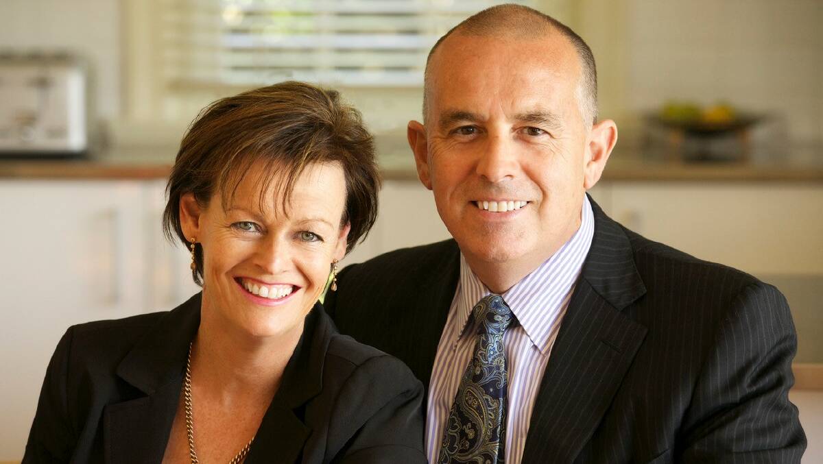 BEGINNING: Victoria Freeman and Robert Hollis at the newly opened LJ Hooker Real Estate in Oberon.