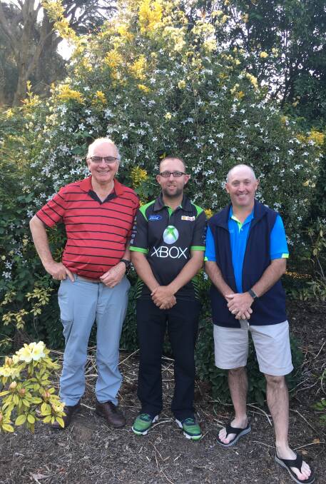 WINNER: Golfing pals Bruce Amery and Richard Gear with A grade winner John McKinnon, who produced a good round of 38 points to be victorious.