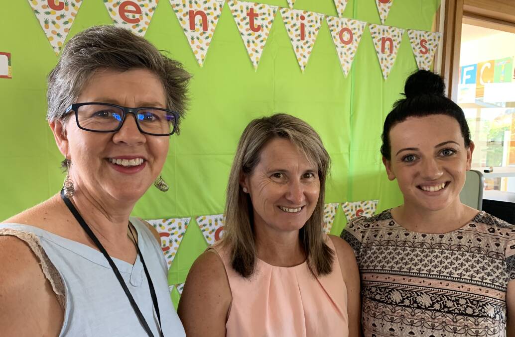 WELCOME: Tracey Graves, Kelly Thompson and Shannon Fisher are the new staff members at Oberon Public School.