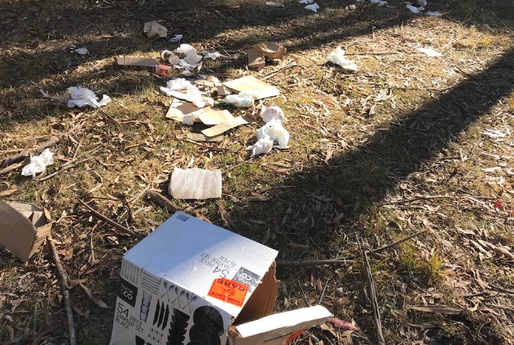 UNSIGHTLY MESS: A reader has been angered by this rubbish found dumped in Blenheim State Forest last week.