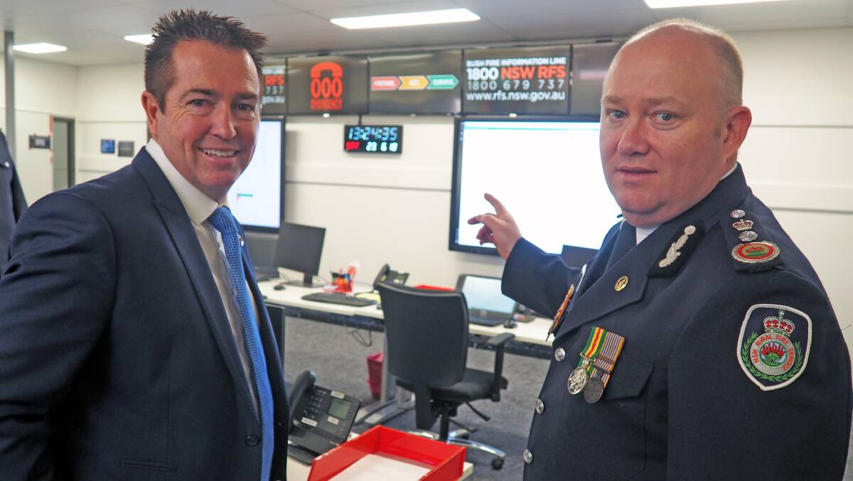 GET READY: Member for Bathurst Paul Toole with NSW Rural Fire Service Commissioner Shane Fitzsimmons. Bushfire brigades want their communities to be prepared for the fire season.