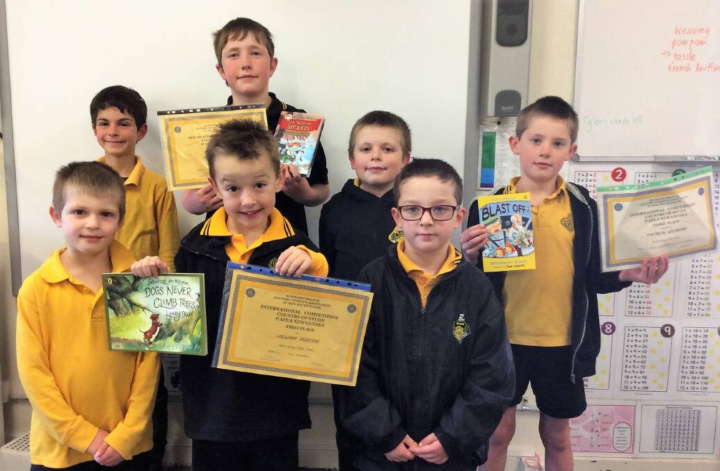 SUCCESS: Black Springs School students with their awards from the Bathurst CWA Country Study competition.