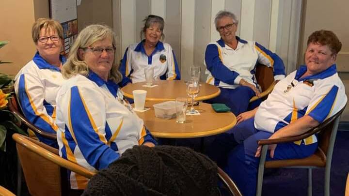 WINNERS: Oberon Women's Bowling Club players Therese, Angela, Nancy, Robyn and Kerry.