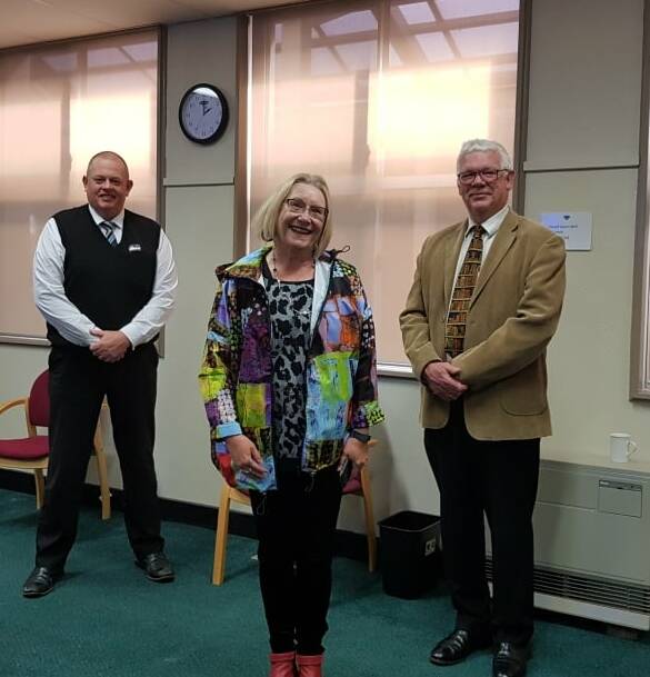RECOGNISED: Oberon Council general manager Gary Wallace, Oberon Arts Council president Fran Charge and deputy mayor Mark Kellam.