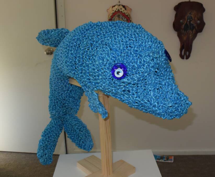 IMPRESSIVE: A dolphin made out of knitted baling twine was one of the pieces submitted in the 2019 Waste 2 Art competition.