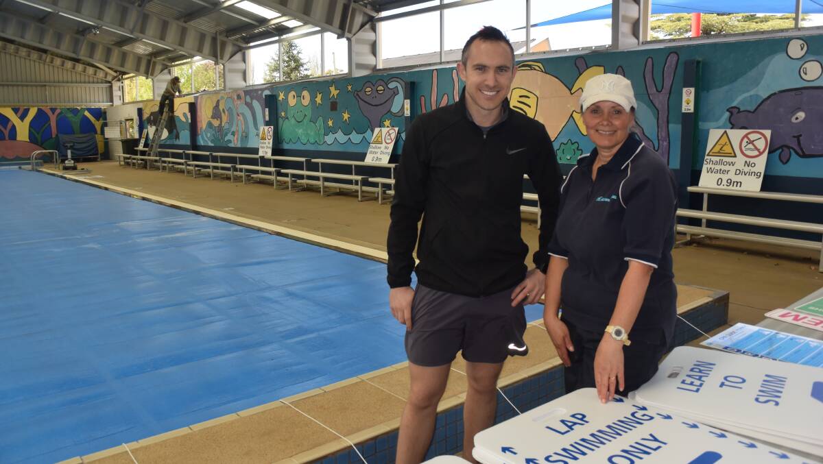 READY: YMCA NSW area and transition manager Shane Simmons with Cathy Stapley at the Oberon Pool complex.