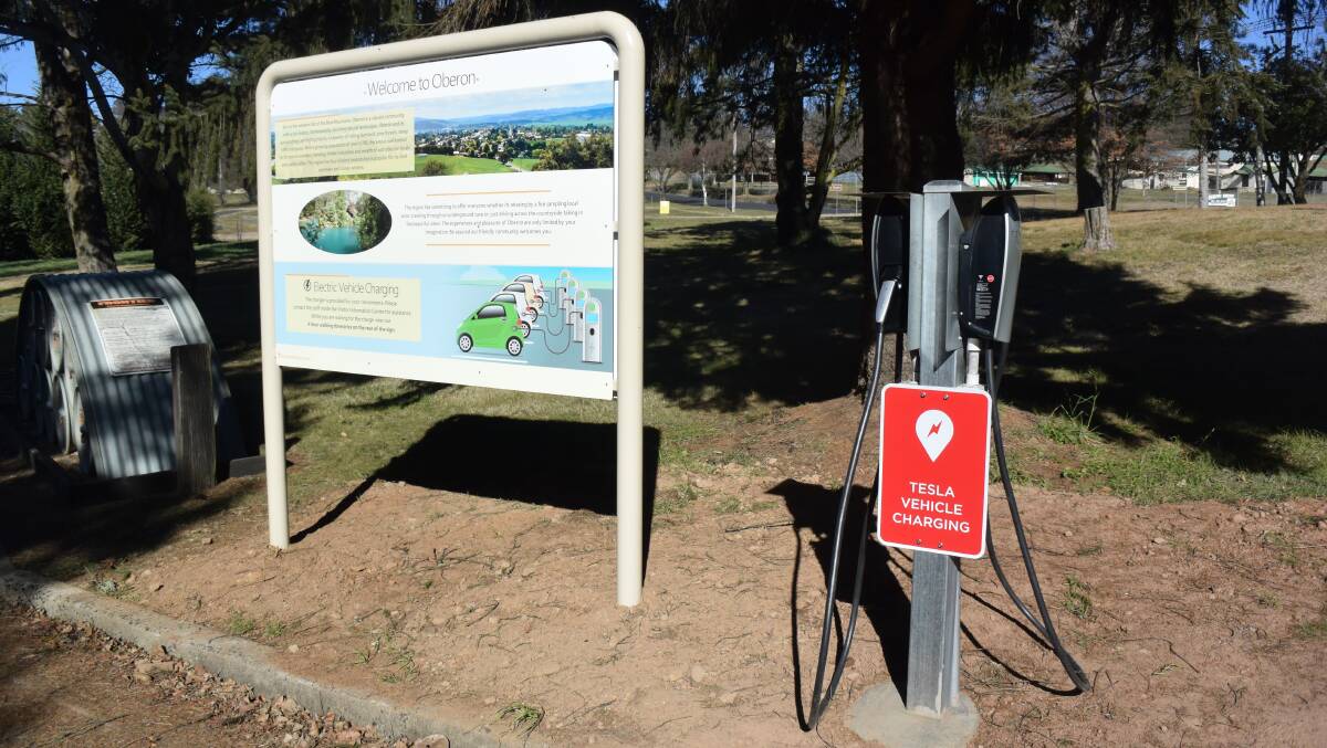 FUTURE: Two Tesla charging stations, each providing a three to four hour charge, have been installed at the Visitor Information Centre.